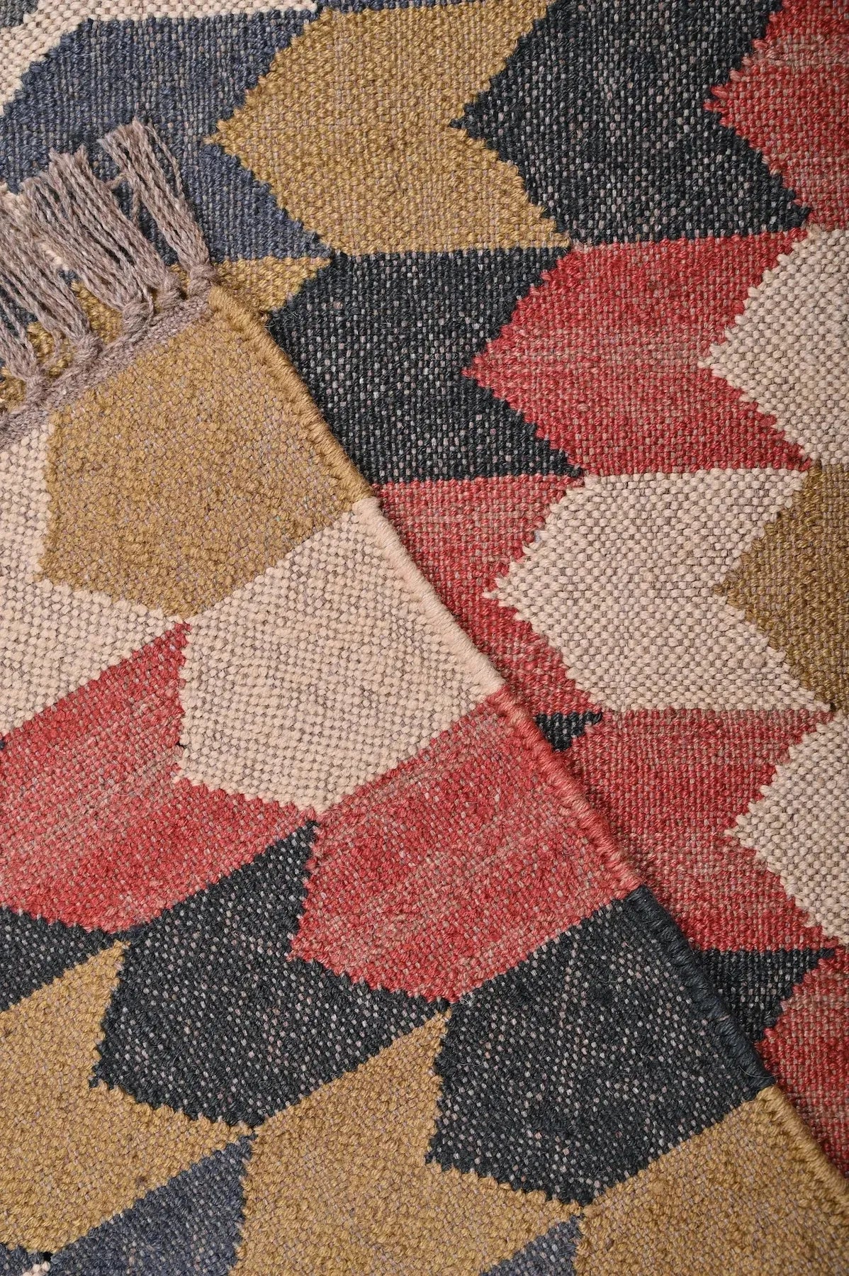 alfombra kilim multicolor fibras naturales