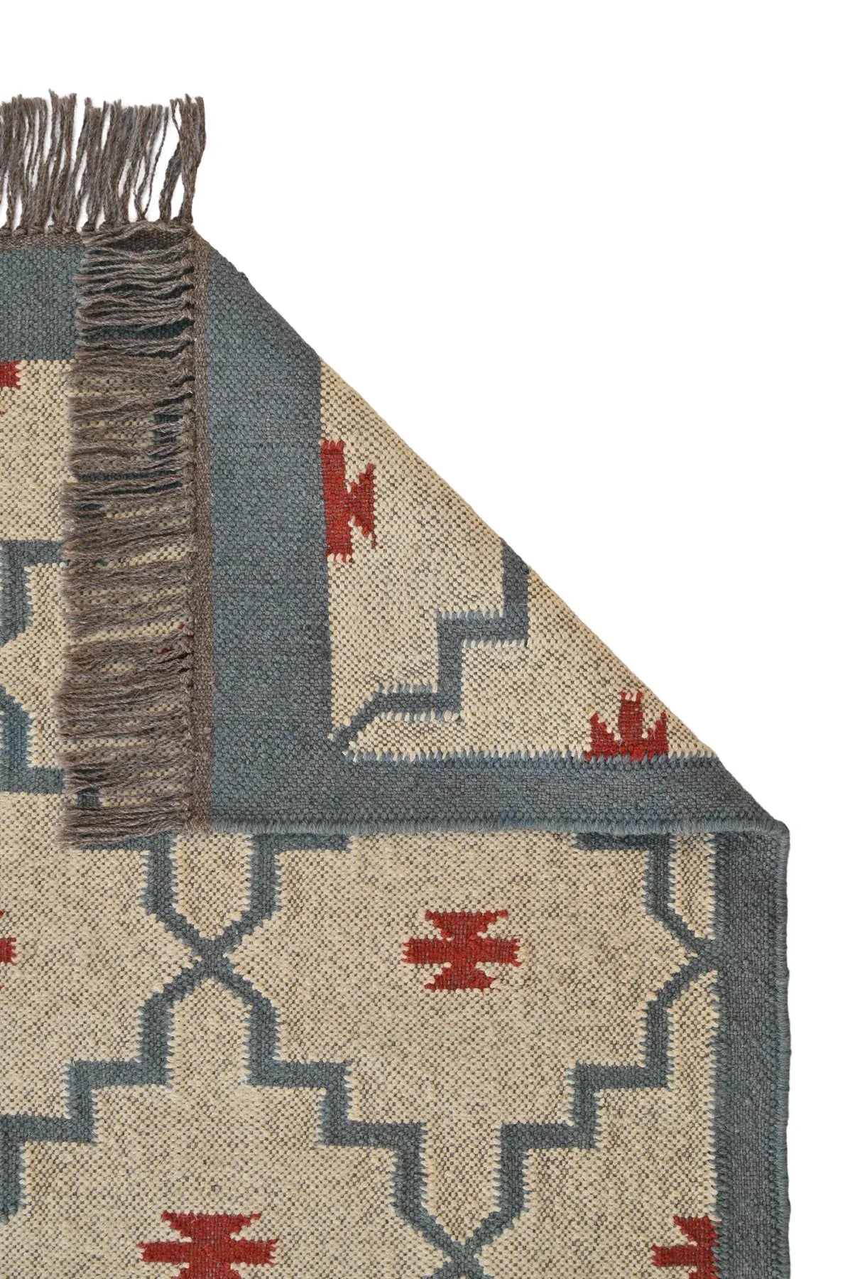 alfombra kilim de pasillo en fibras naturales