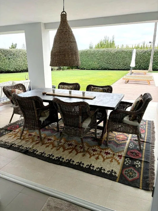 alfombras de verano, alfombras kilim en fibras naturales