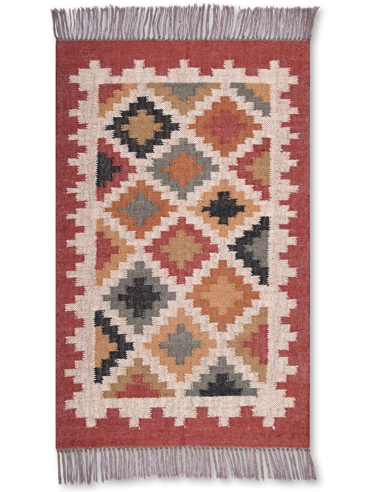 alfombras kililm pasillo 75x120 multicolor necha a mano en fibras naturales