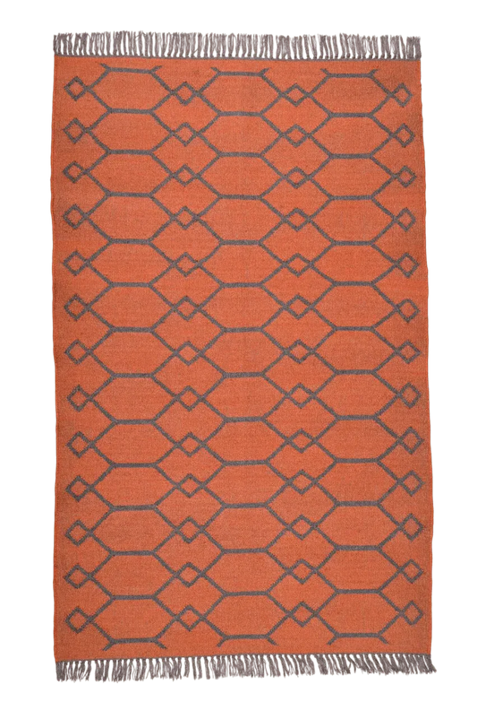 alfombra kilim naranja 