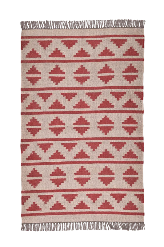 alfombra kilim roja 