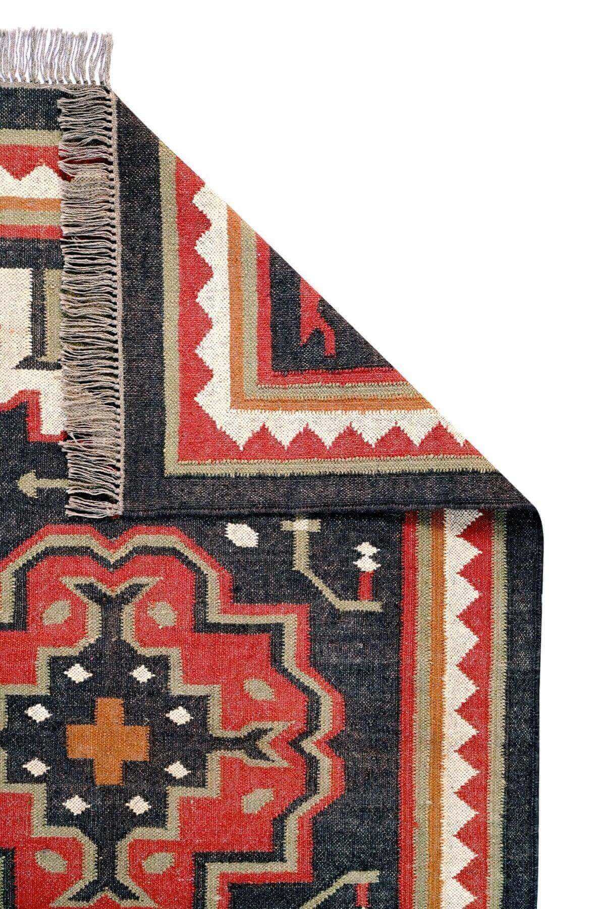 alfombra kilim multicolor étnica, hecha a mano, tienda online alfombras y kilims 