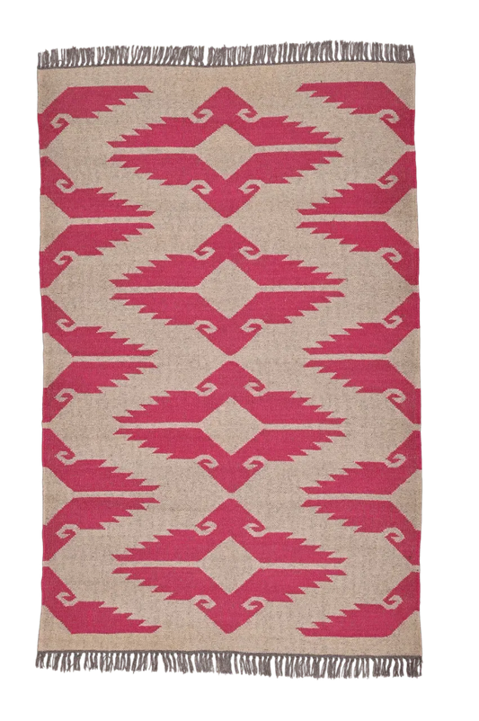 kilim en color fuxia medida 120x180