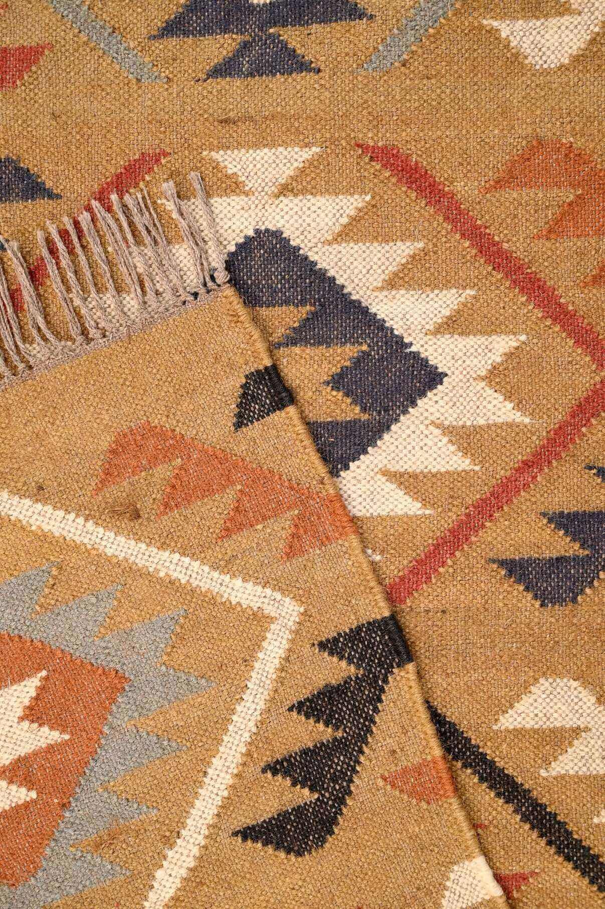  alfombra kilim de fibras naturales, yute y lana. Kilim Me, tienda online de alfombras y kilims