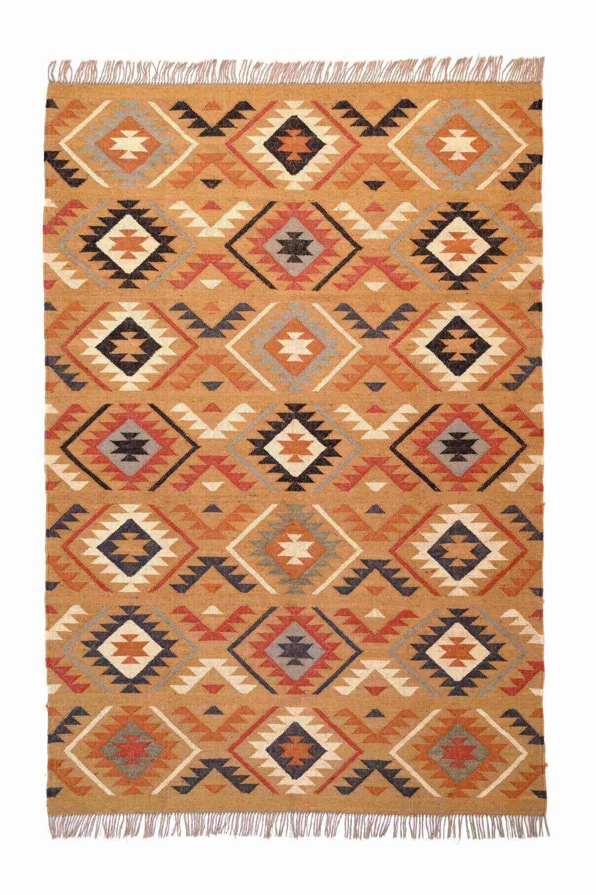  alfombra kilim de fibras naturales, yute y lana. Kilim Me, tienda online de alfombras y kilims