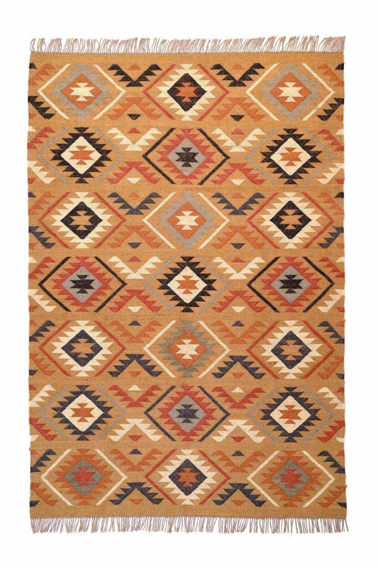  alfombra kilim de fibras naturales, yute y lana. Kilim Me, tienda online de alfombras y kilims