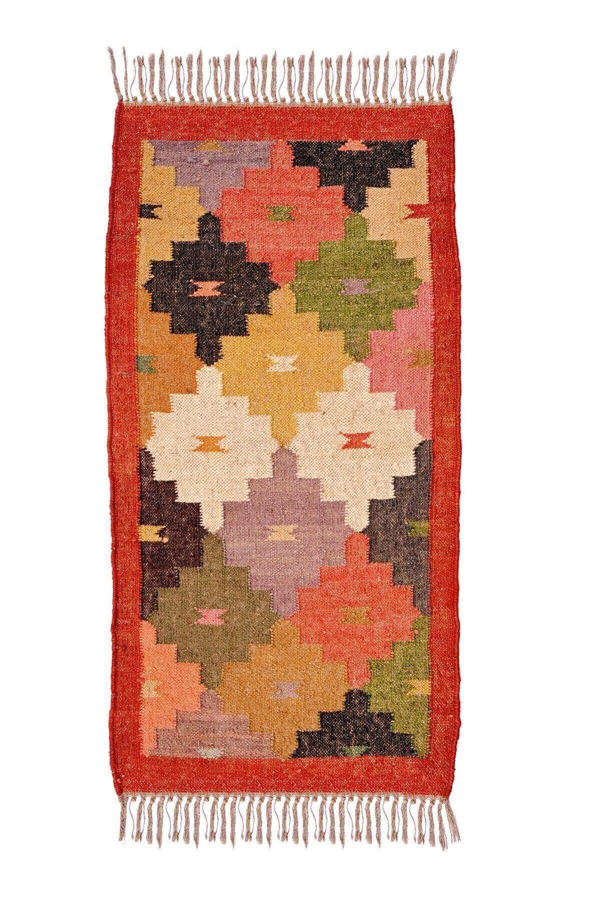 Alfombra tipo kilim, kilims tejidos a mano en yute y lana. Alfombras Kilim modernos, Alfombras en fibras naturales.