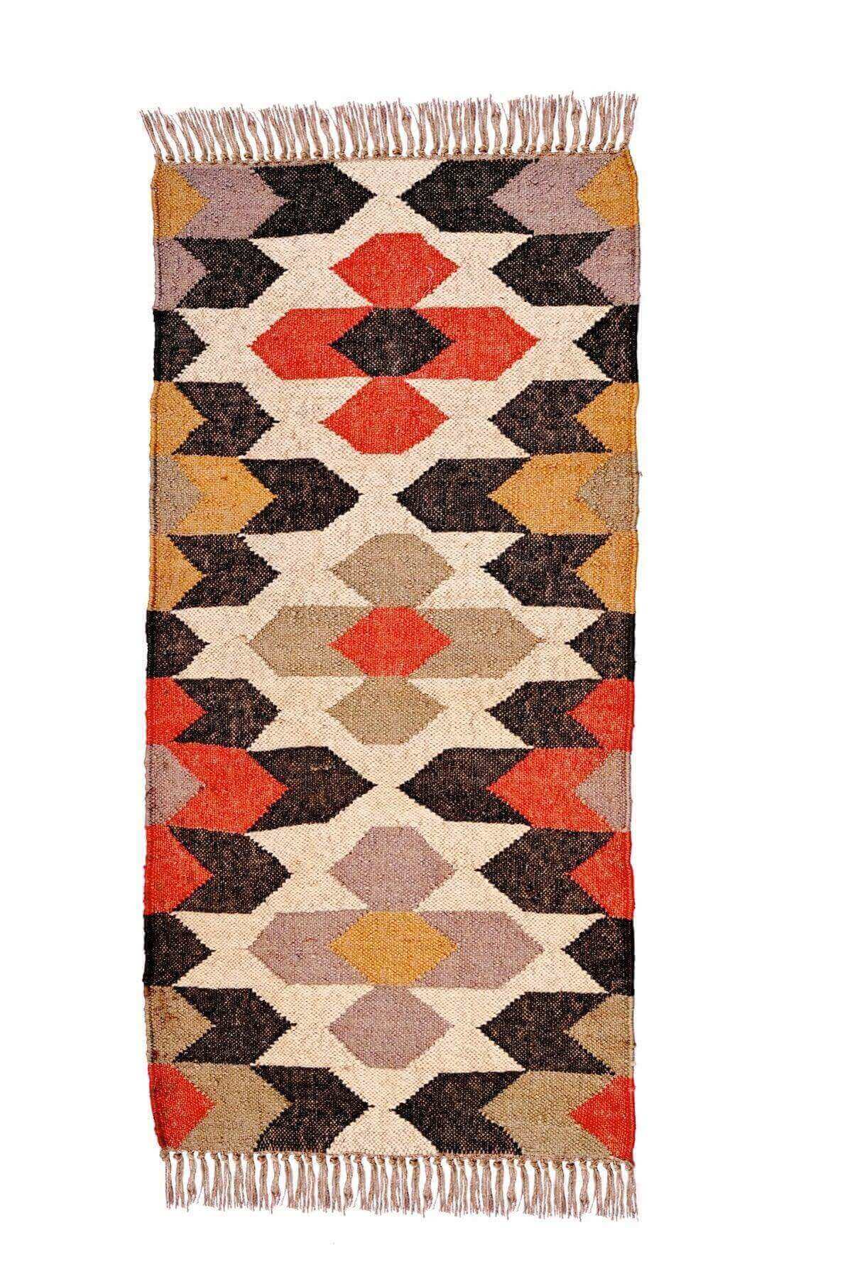 Alfombra tipo kilim, kilims tejidos a mano en yute y lana. Alfombras Kilim modernos, Alfombras en fibras naturales.