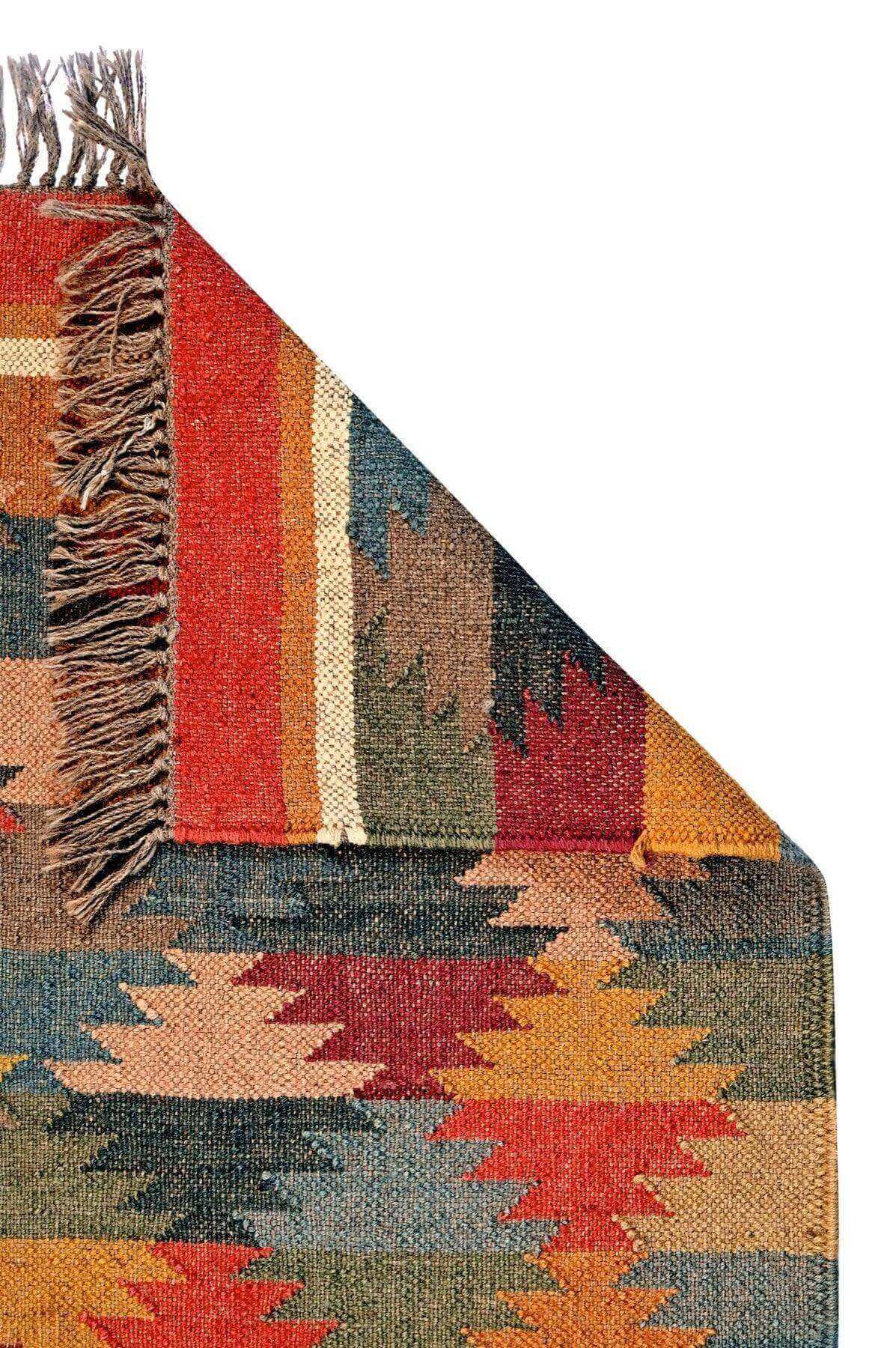 alfombra kilim, de lana y yute, kilim de pasillo hecha a mano en fibras sostenibles. Más de 400 modelos, más de 35 medidas.