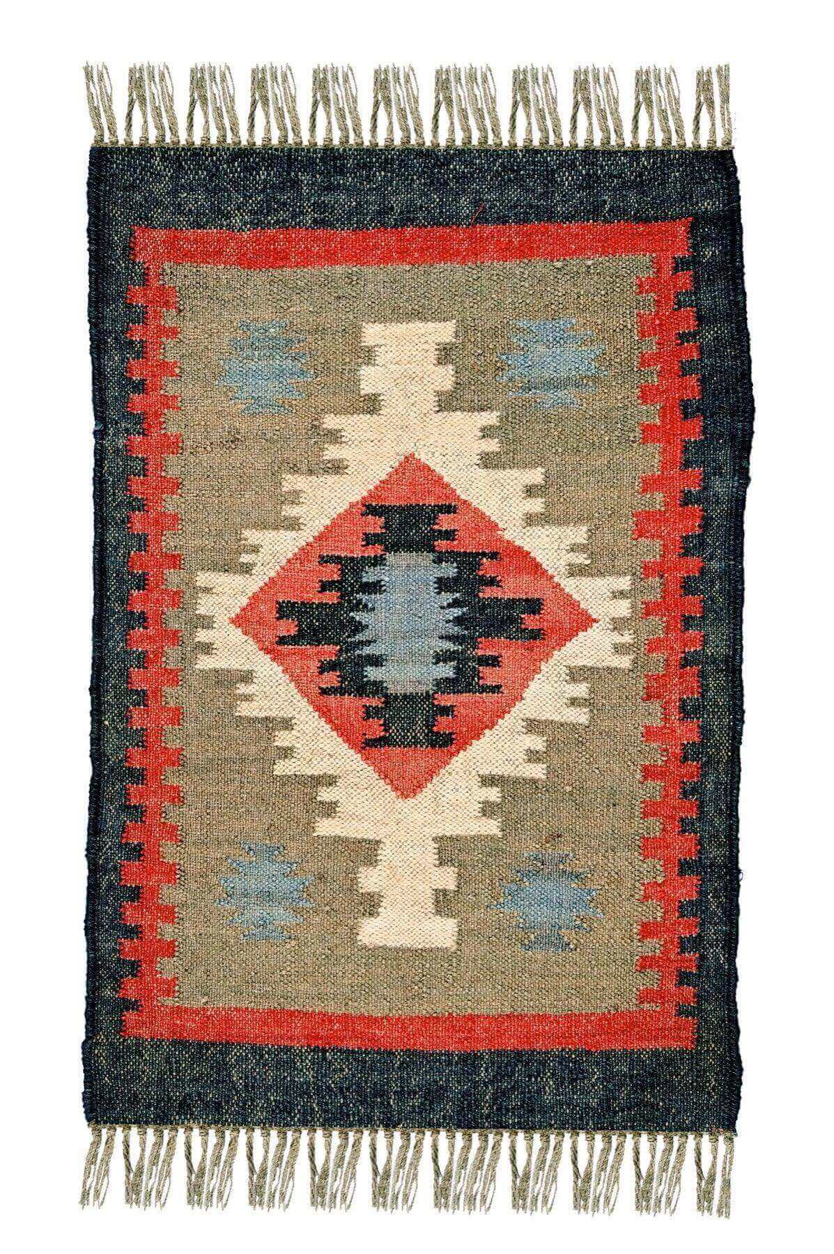 Alfombra tipo kilim, kilims tejidos a mano en yute y lana. Alfombras Kilim modernos, Alfombras en fibras naturales.