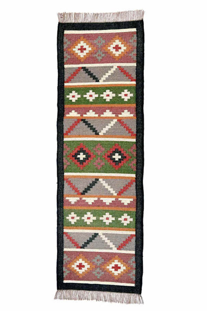 alfombra kilim de yute y lana, alfombra de fibras naturales