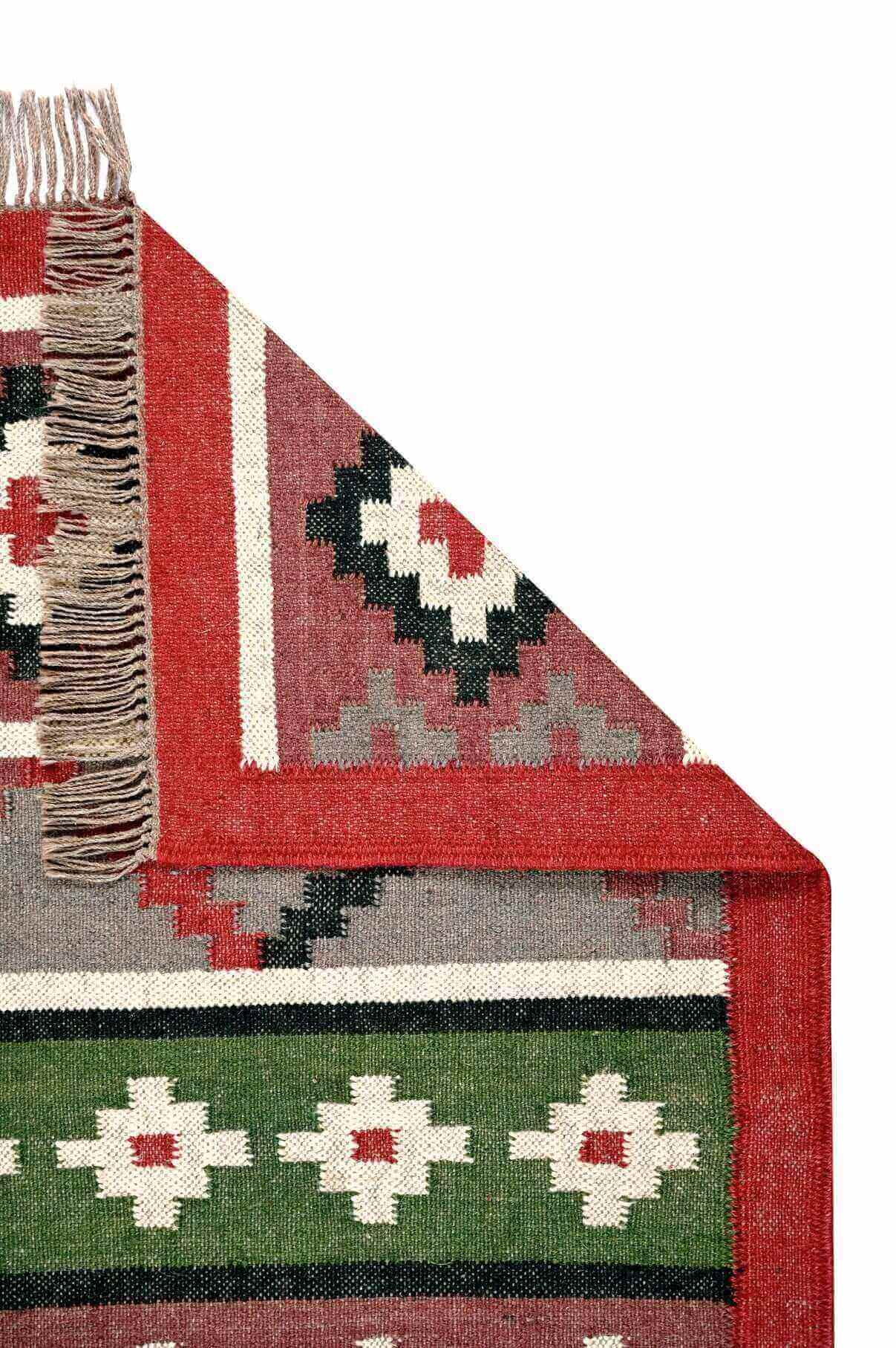 alfombra kilim pasillo de yute y lana, alfombra de fibras naturales