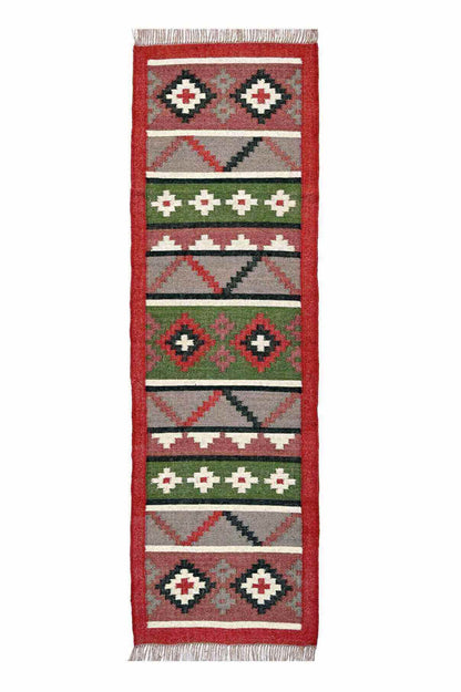 alfombra kilim pasillo de yute y lana, alfombra de fibras naturales