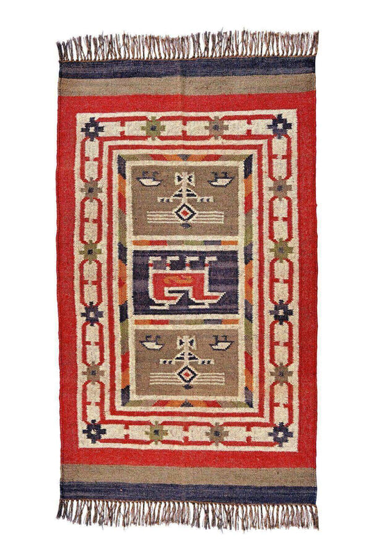 alfombra kilim, de lana y yute, kilim de pasillo hecha a mano en fibras sostenibles. Más de 400 modelos, más de 35 medidas.