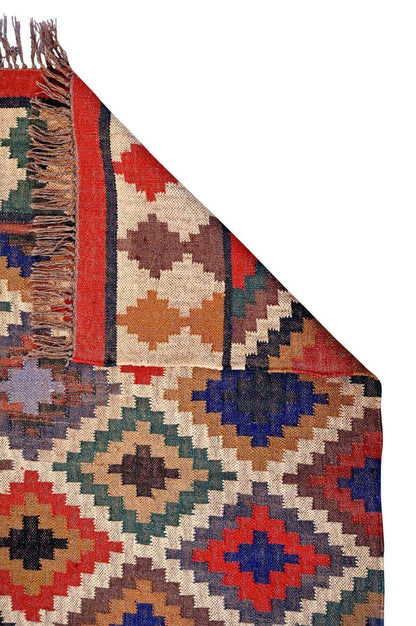 alfombra kilim, de lana y yute, kilims hechos a mano en fibras sostenibles. Más de 400 modelos, más de 35 medidas.