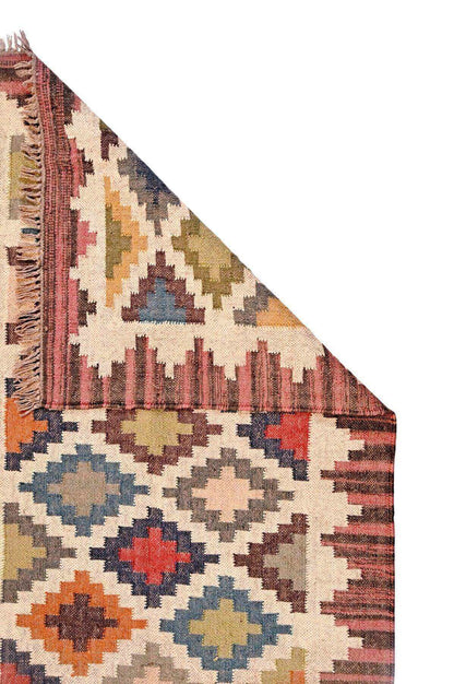 alfombra kilim, de lana y yute, kilim de pasillo hecha a mano en fibras sostenibles. Más de 400 modelos, más de 35 medidas.