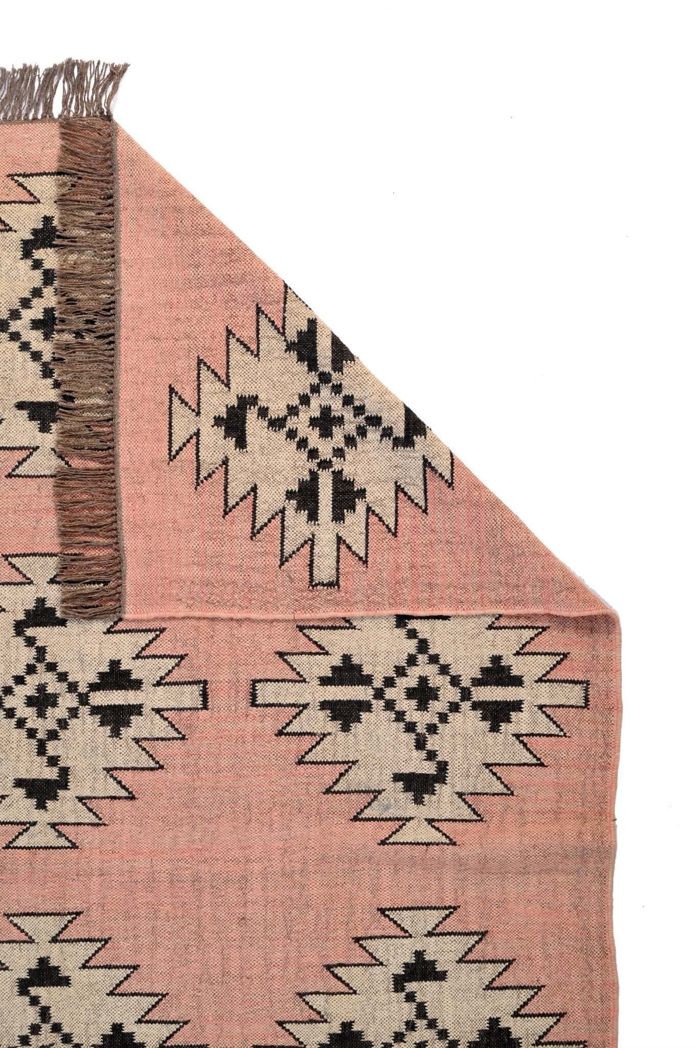 alfombra kilim rosa, alfombra rosa, alfombra en fibras naturales. Kilims