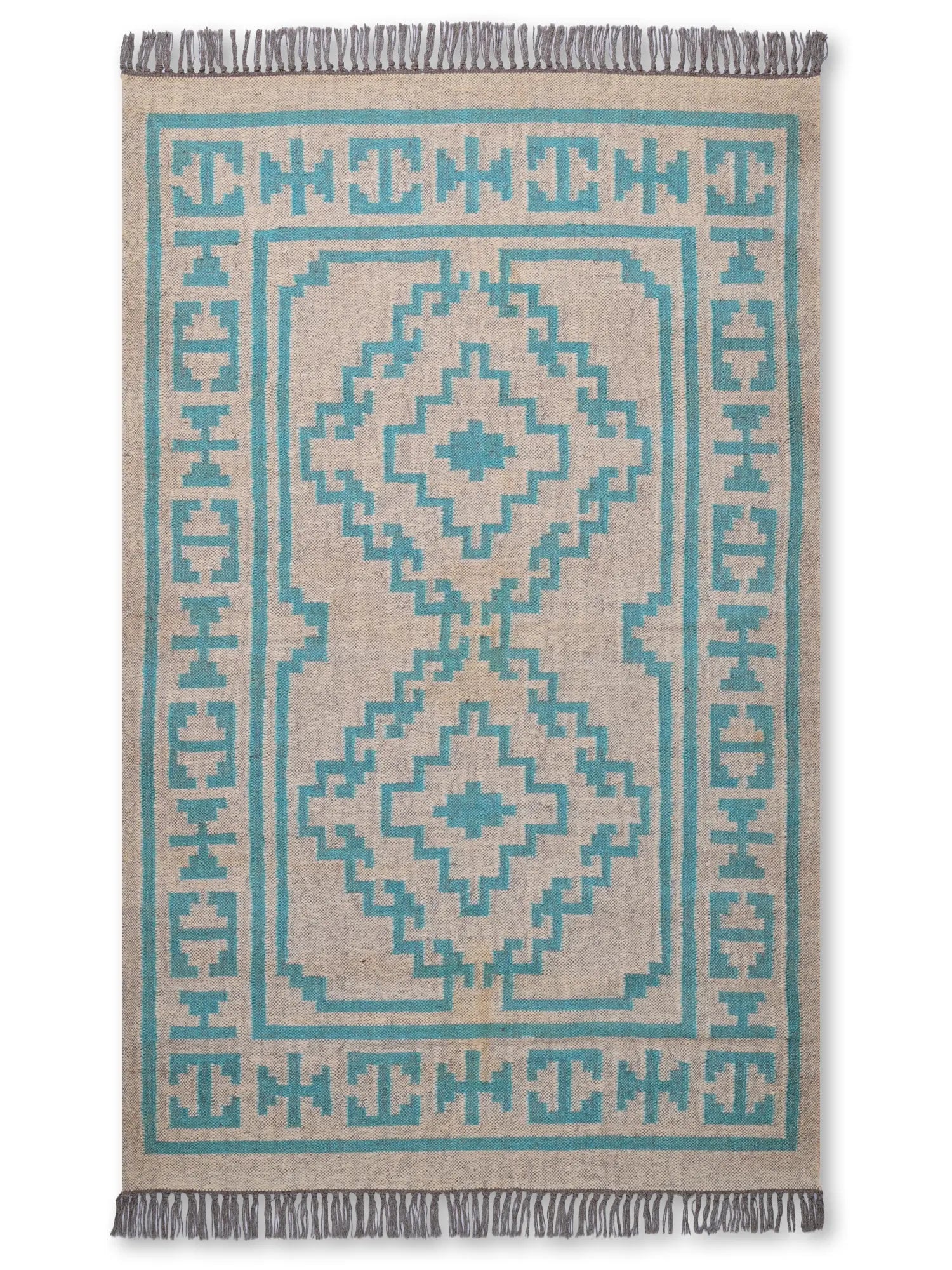 alfombras kililm pasillo 120x180 multicolor necha a mano en fibras naturales