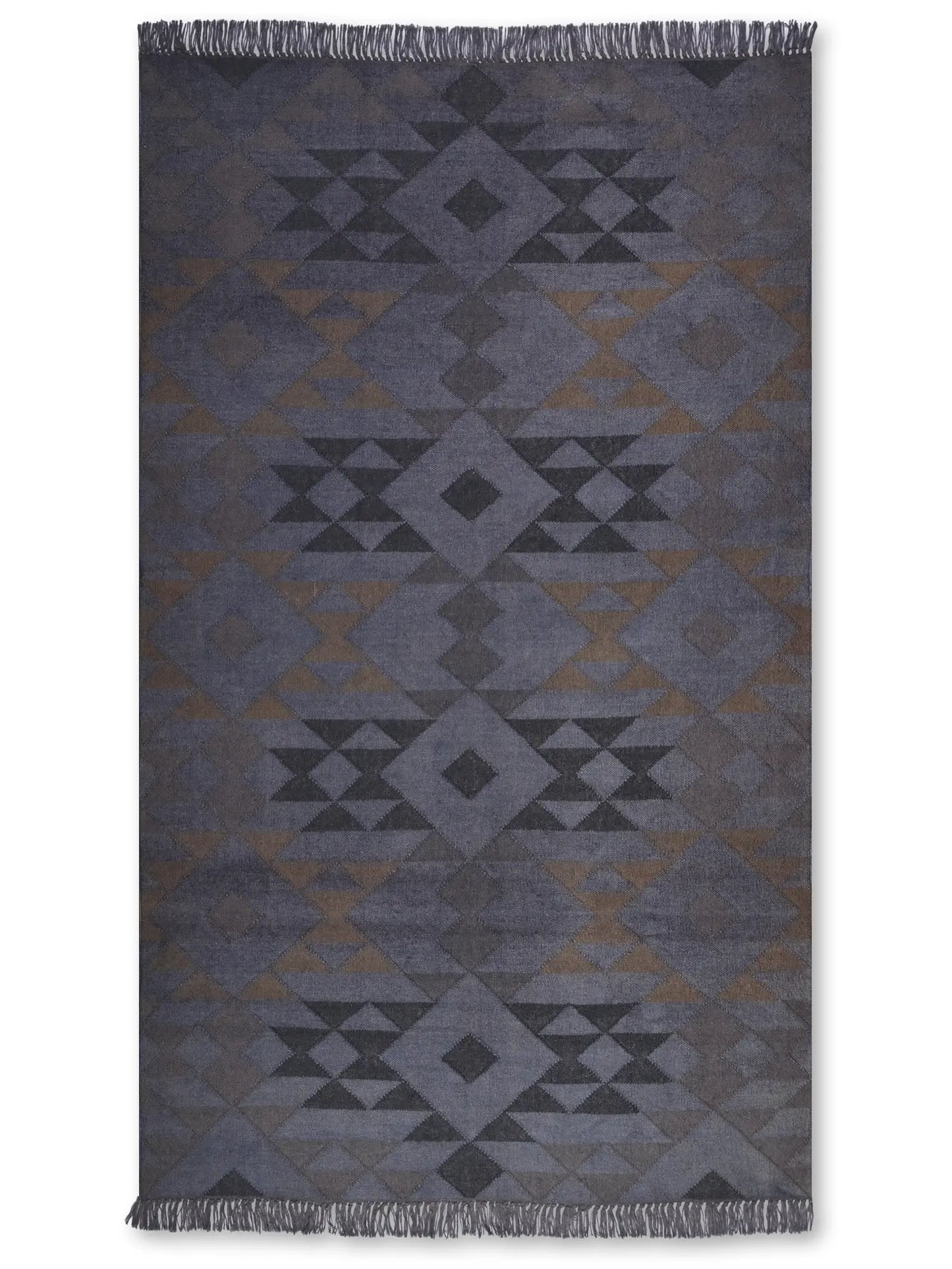 alfombras kililm pasillo 150x240  negro necha a mano en fibras naturales
