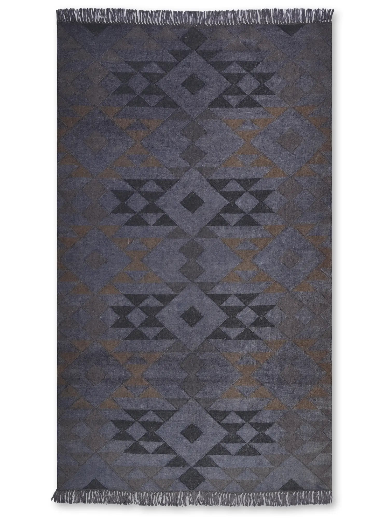 alfombras kililm pasillo 150x240  negro necha a mano en fibras naturales

