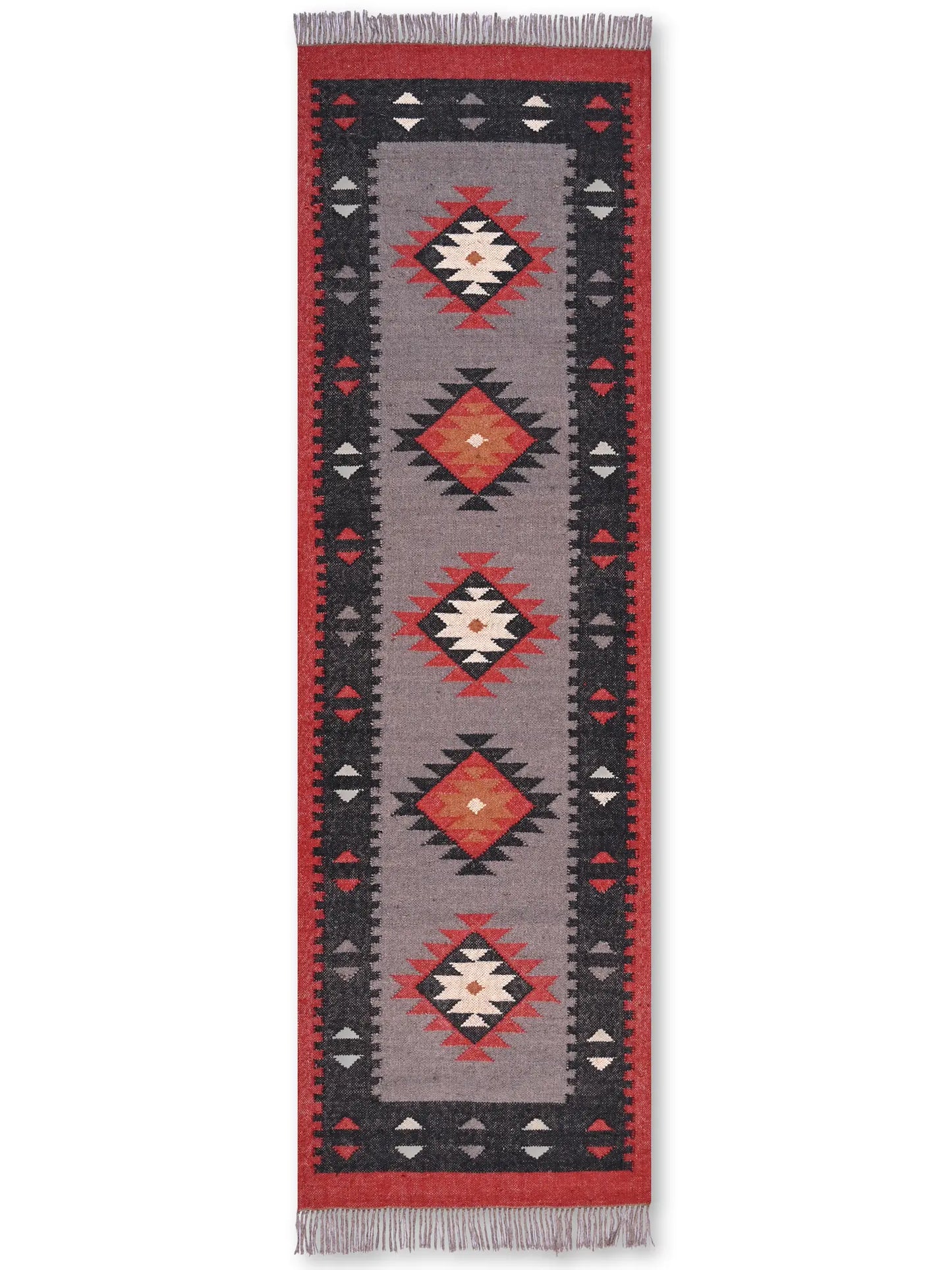 alfombras kililm pasillo 75x240 multicolor necha a mano en fibras naturales

