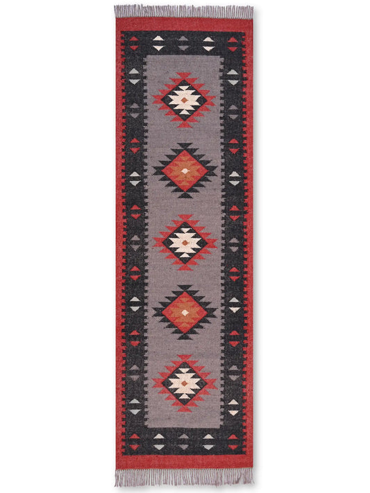 alfombras kililm pasillo 75x240 multicolor necha a mano en fibras naturales
