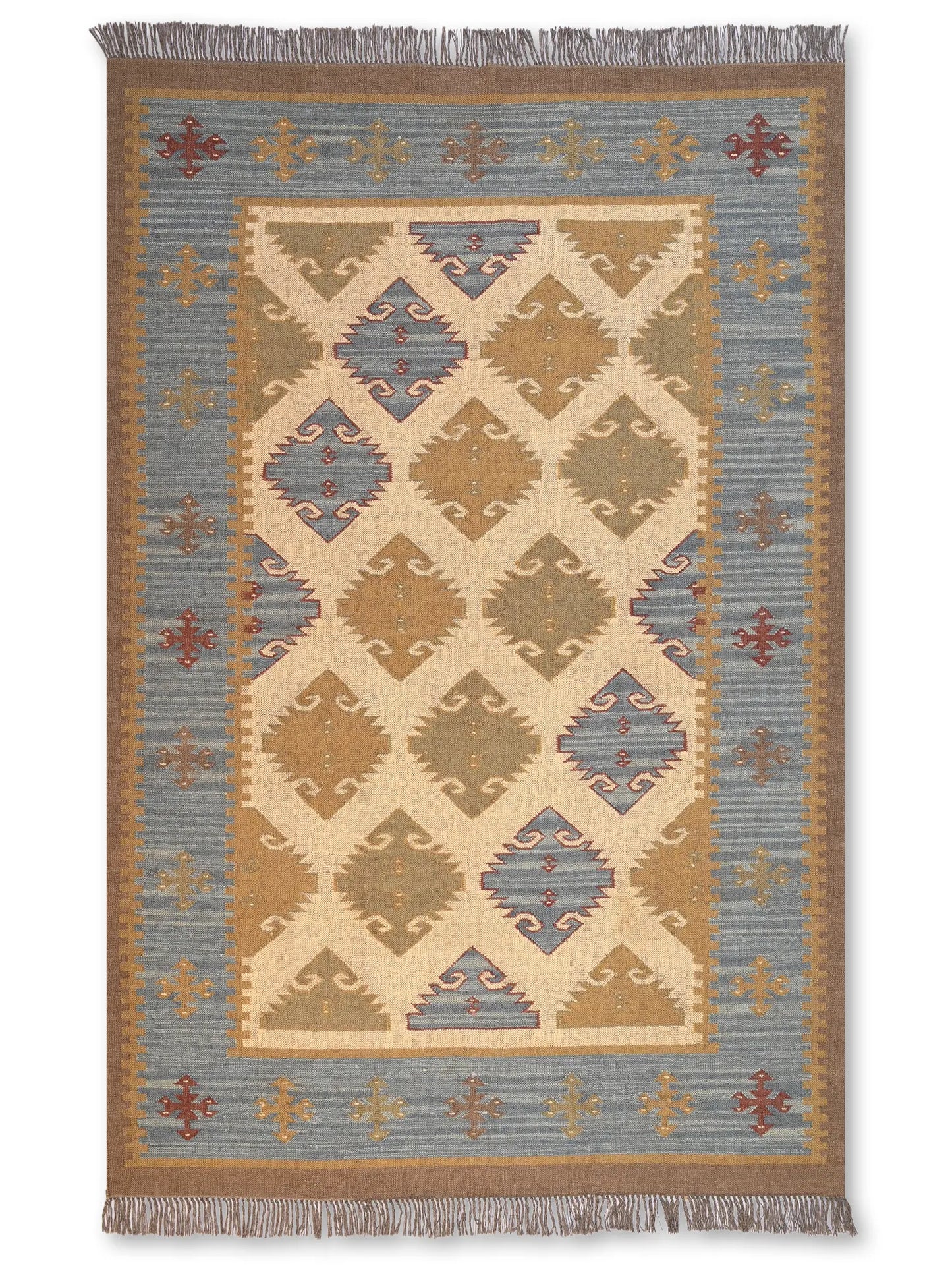 alfombras kililm pasillo 180x270 multicolor necha a mano en fibras naturales