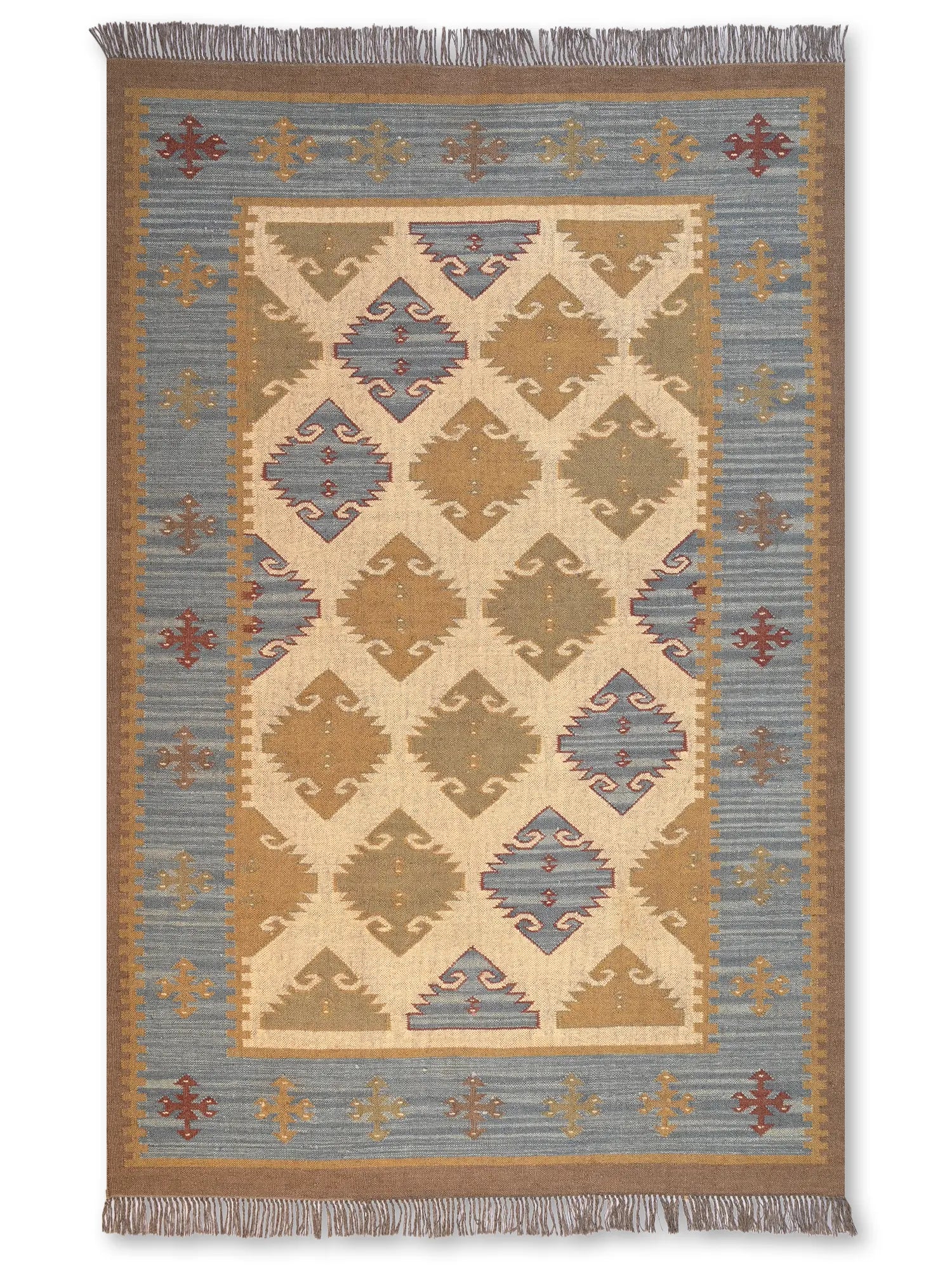 alfombras kililm pasillo 180x270 multicolor necha a mano en fibras naturales