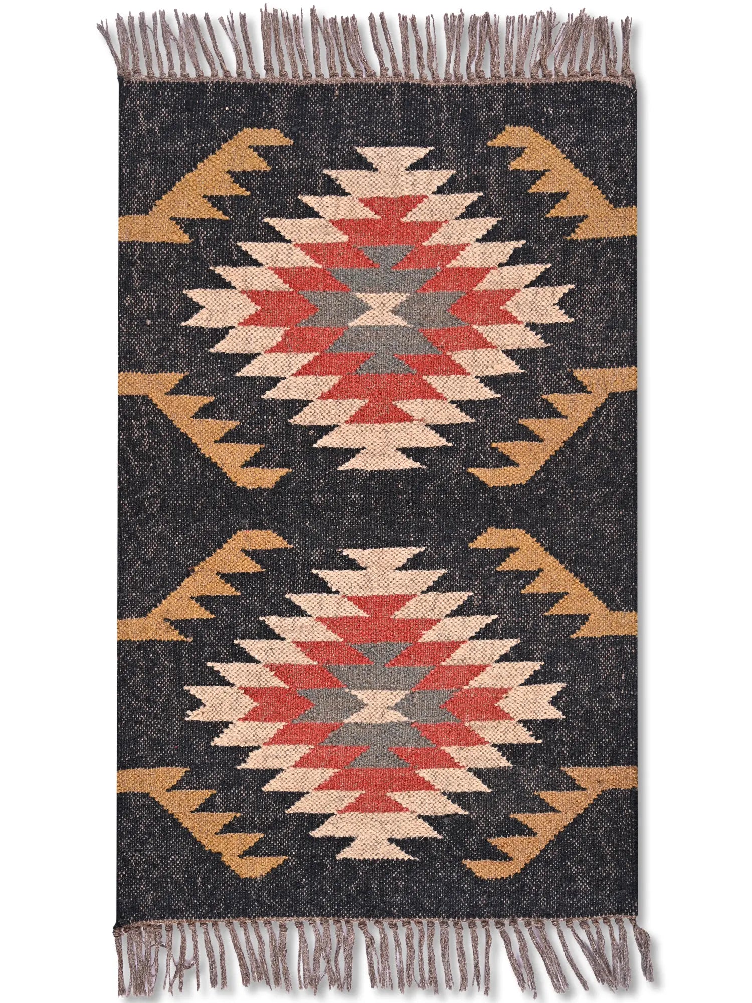 alfombras kililm pasillo 60x90 multicolor necha a mano en fibras naturales