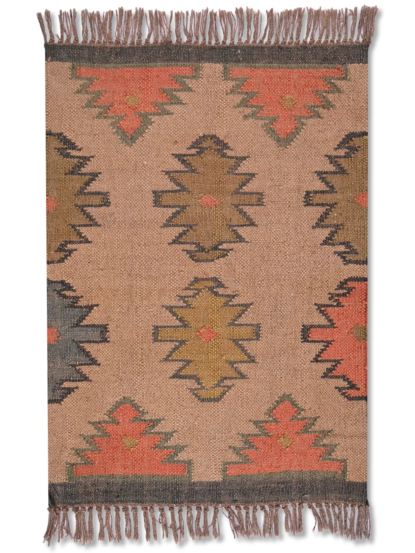 alfombras kililm pasillo 60x90 multicolor necha a mano en fibras naturales
