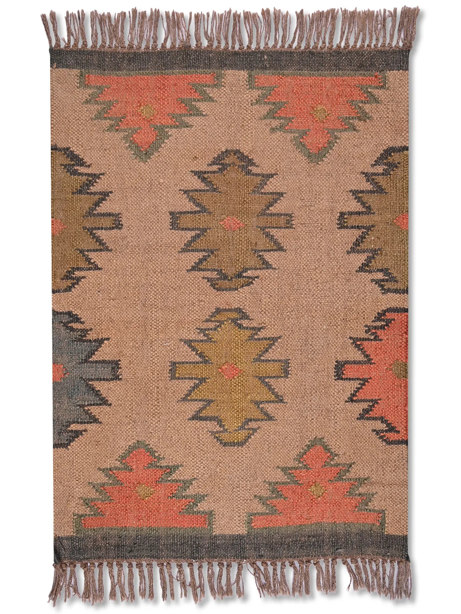 alfombras kililm pasillo 60x90 multicolor necha a mano en fibras naturales
