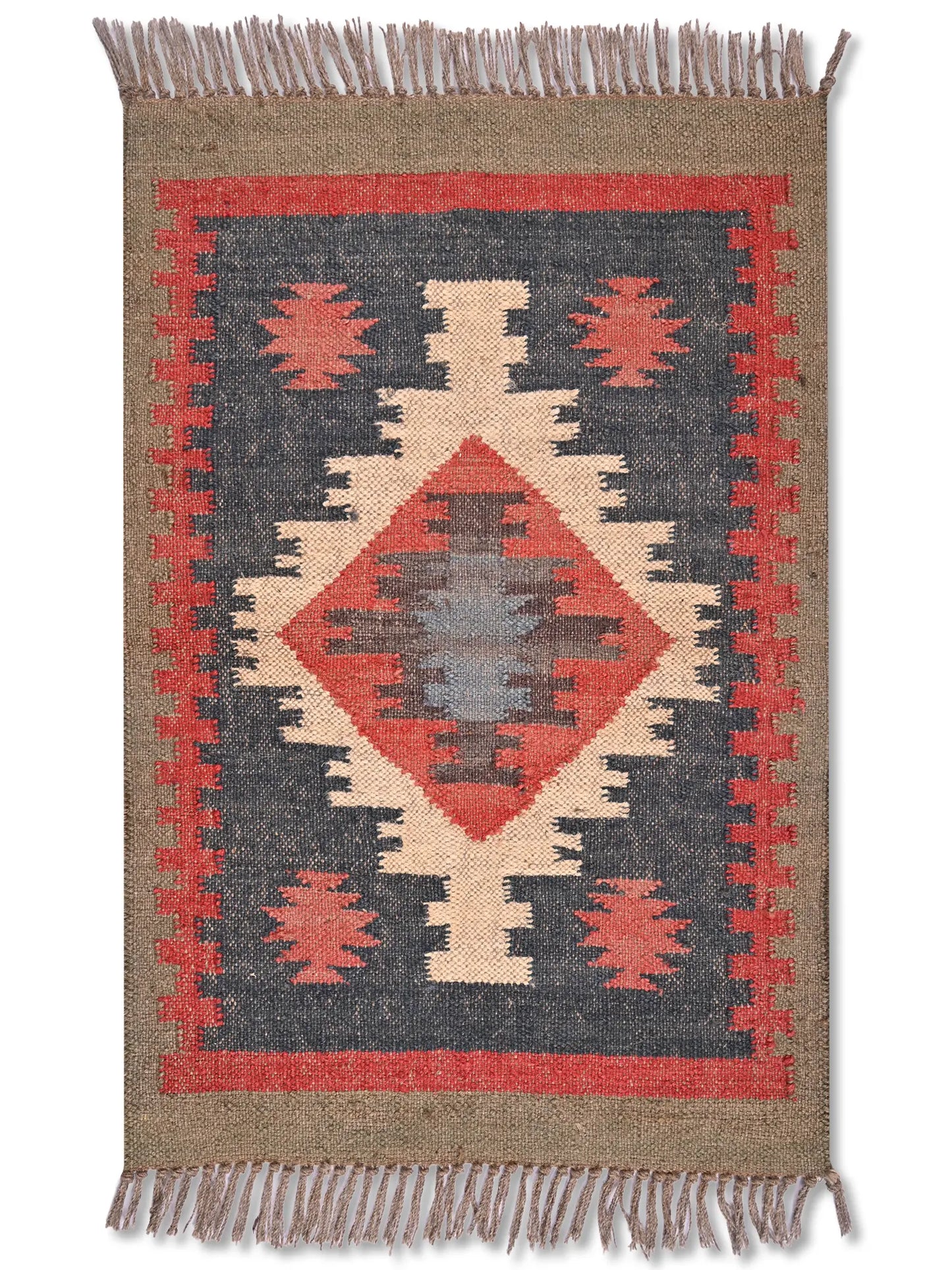 alfombras kililm pasillo 60x90 multicolor necha a mano en fibras naturales
