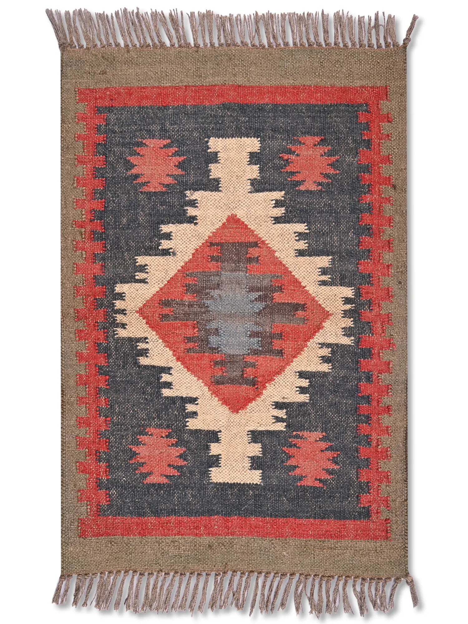 alfombras kililm pasillo 60x90 multicolor necha a mano en fibras naturales
