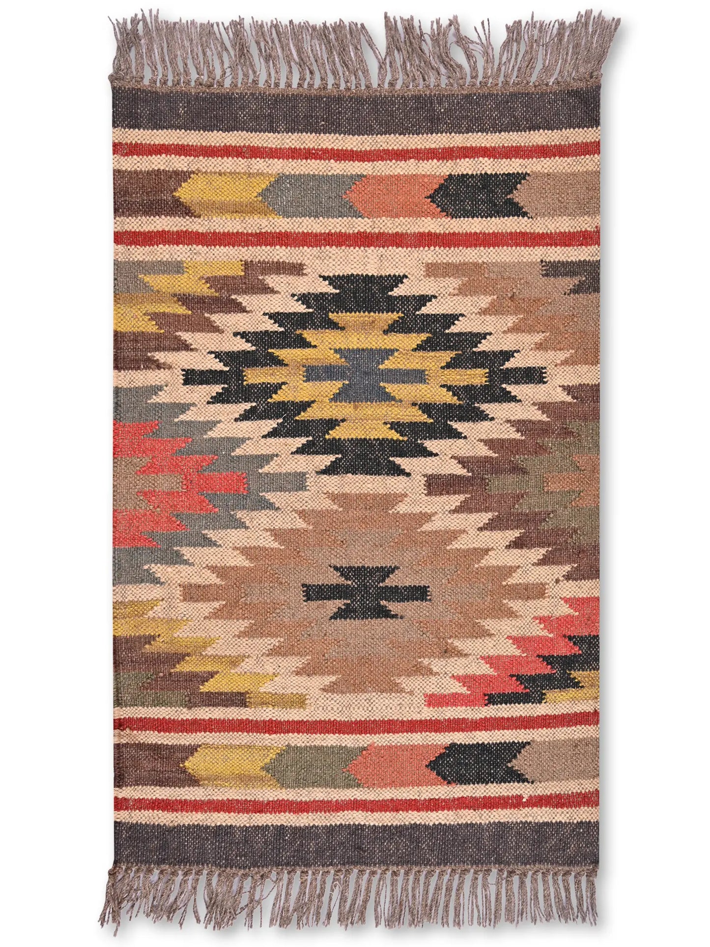 alfombras kililm pasillo 60x90 multicolor necha a mano en fibras naturales