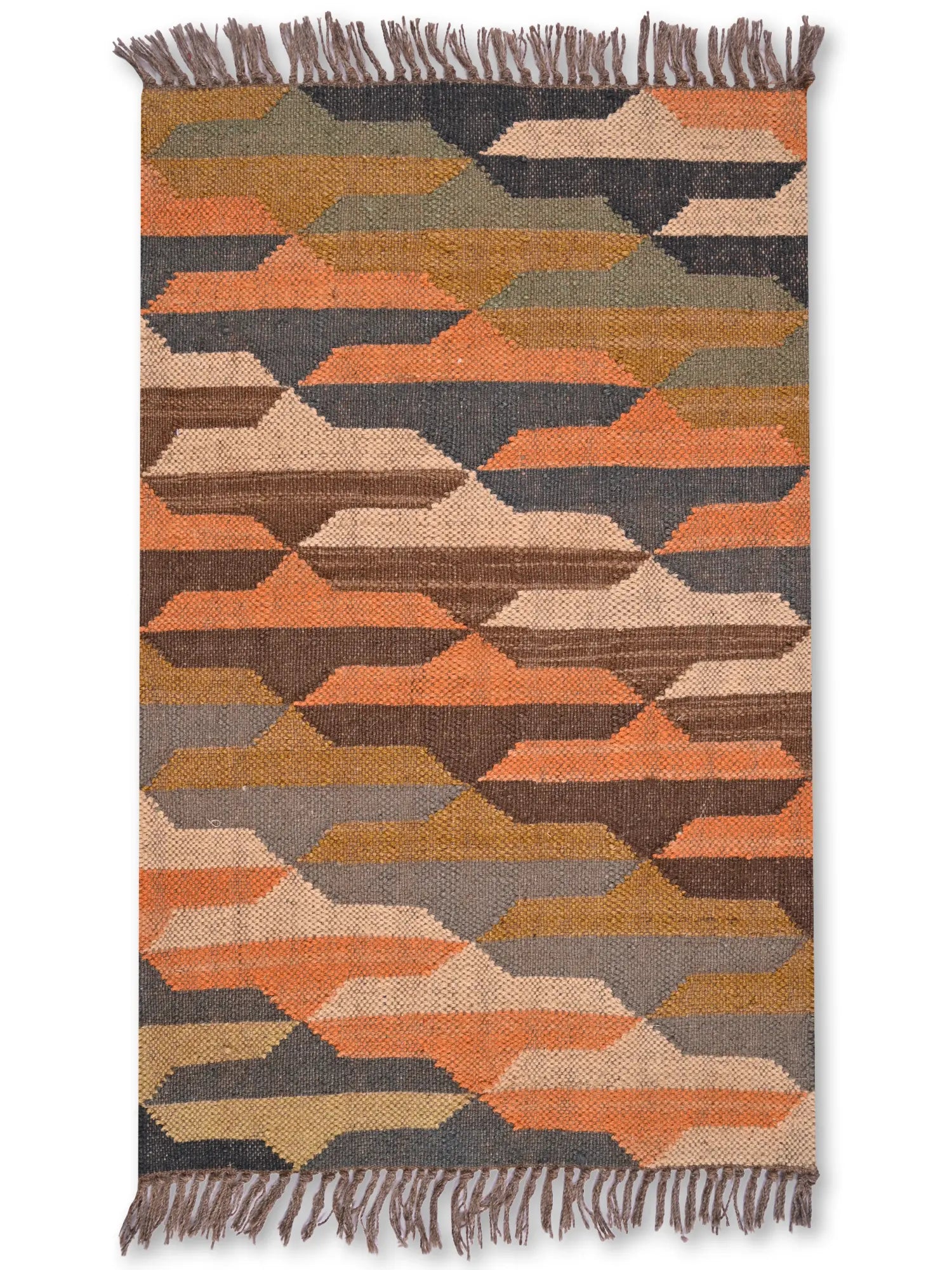 alfombras kililm pasillo 60x90 multicolor necha a mano en fibras naturales
