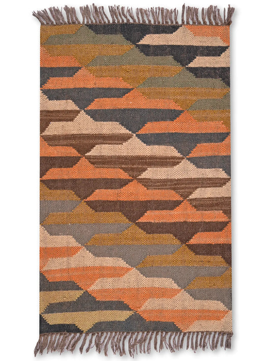 alfombras kililm pasillo 60x90 multicolor necha a mano en fibras naturales
