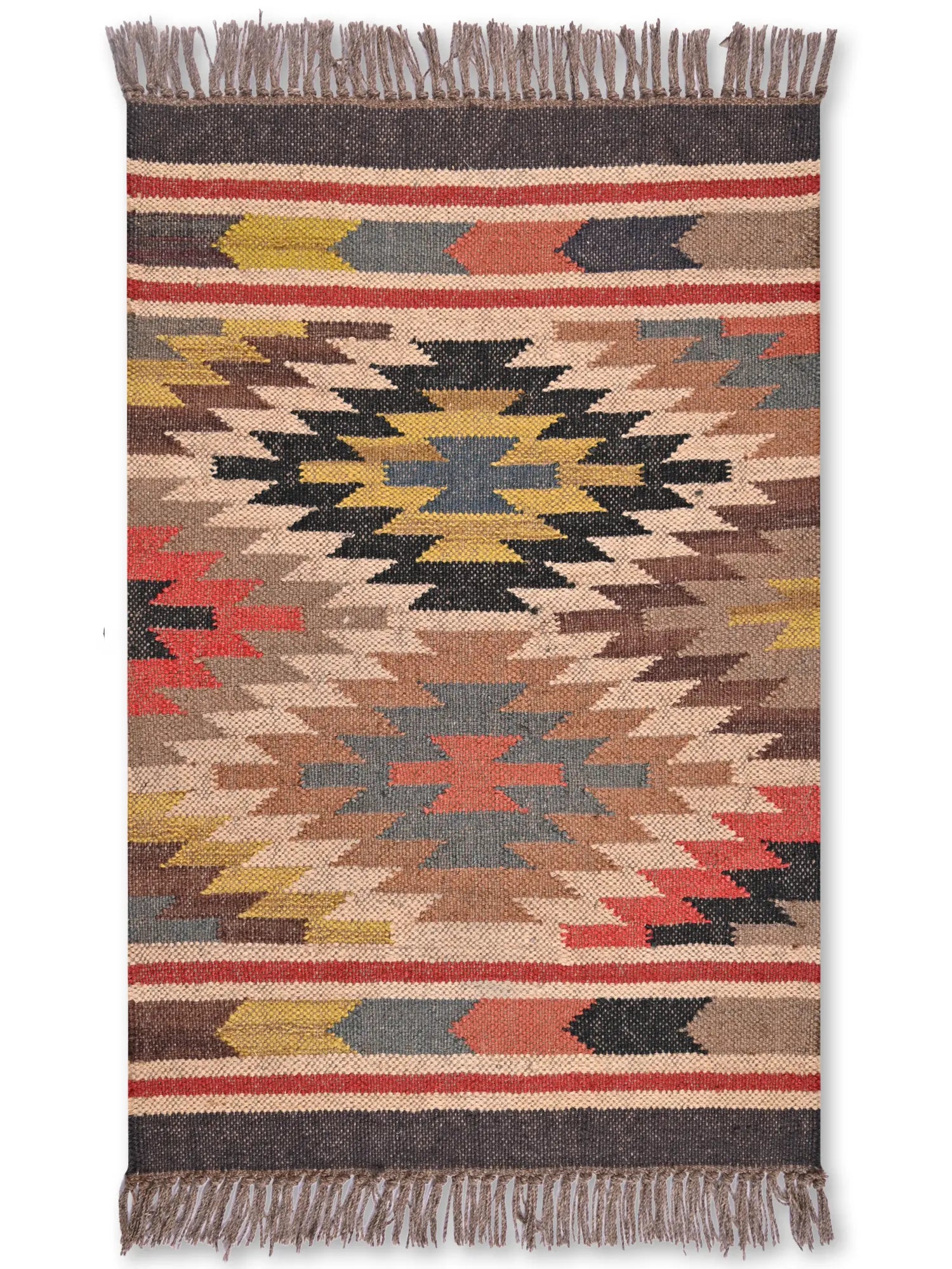 alfombras kililm pasillo 60x90 multicolor necha a mano en fibras naturales
