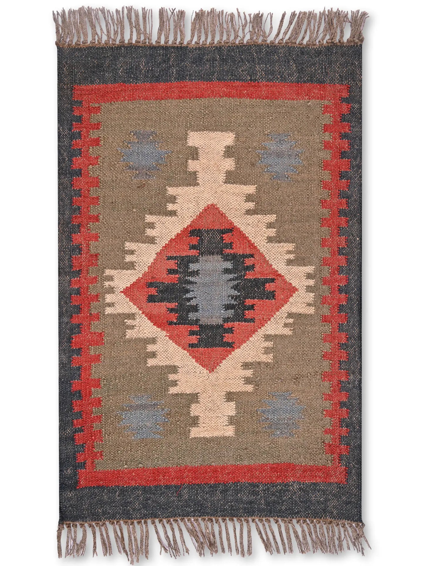 alfombras kililm pasillo 60x90 multicolor necha a mano en fibras naturales