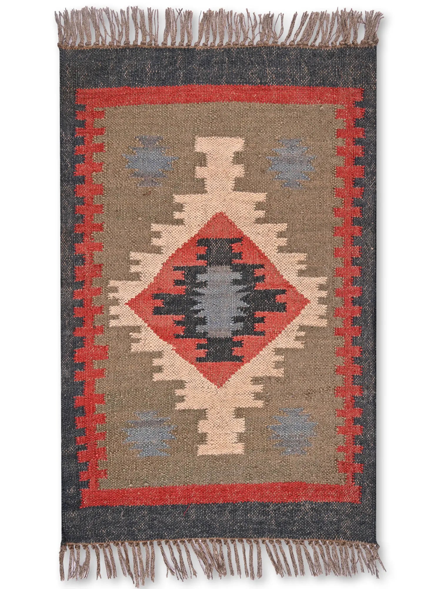 alfombras kililm pasillo 60x90 multicolor necha a mano en fibras naturales