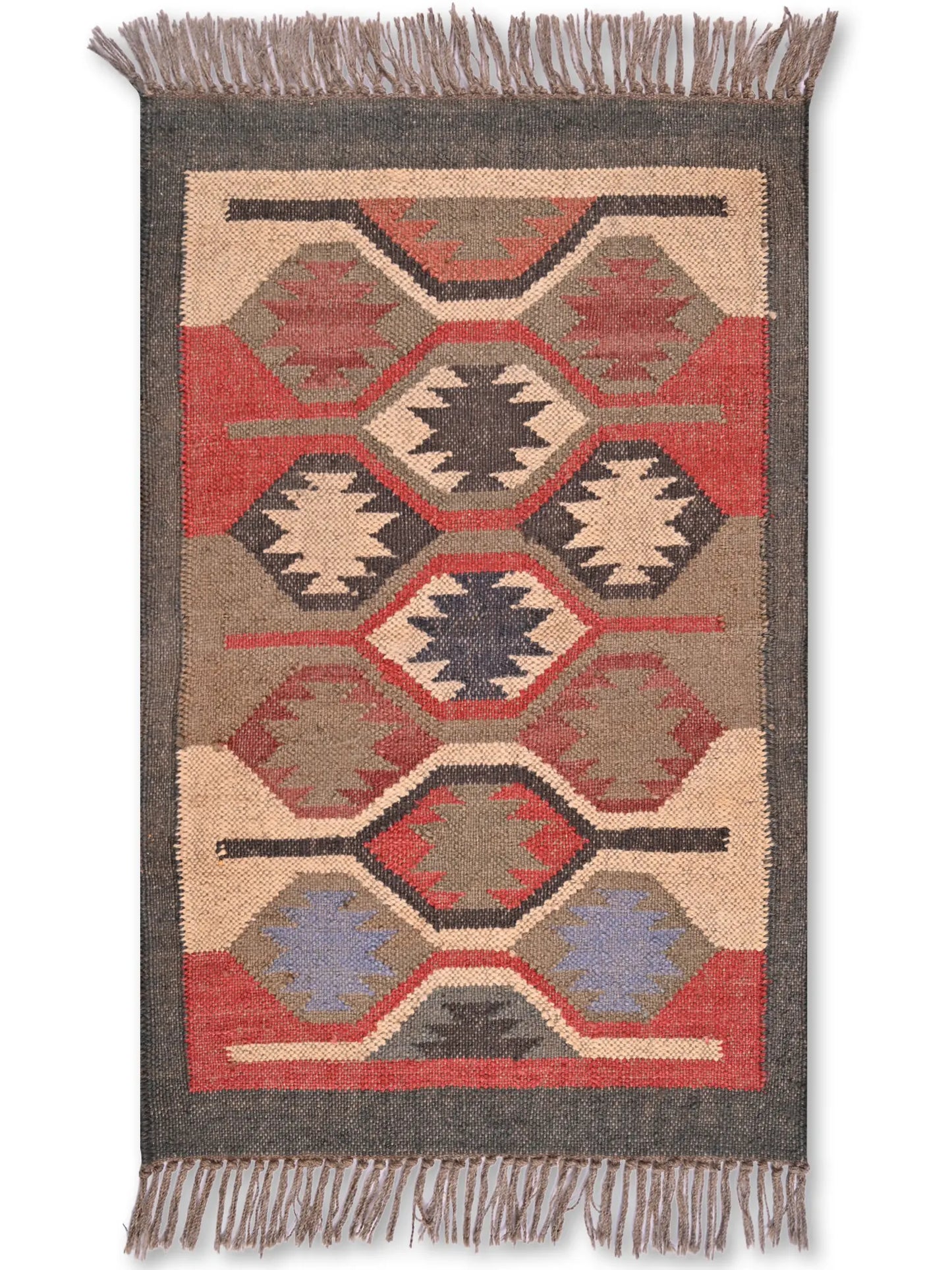 alfombras kililm pasillo 60x90 multicolor necha a mano en fibras naturales
