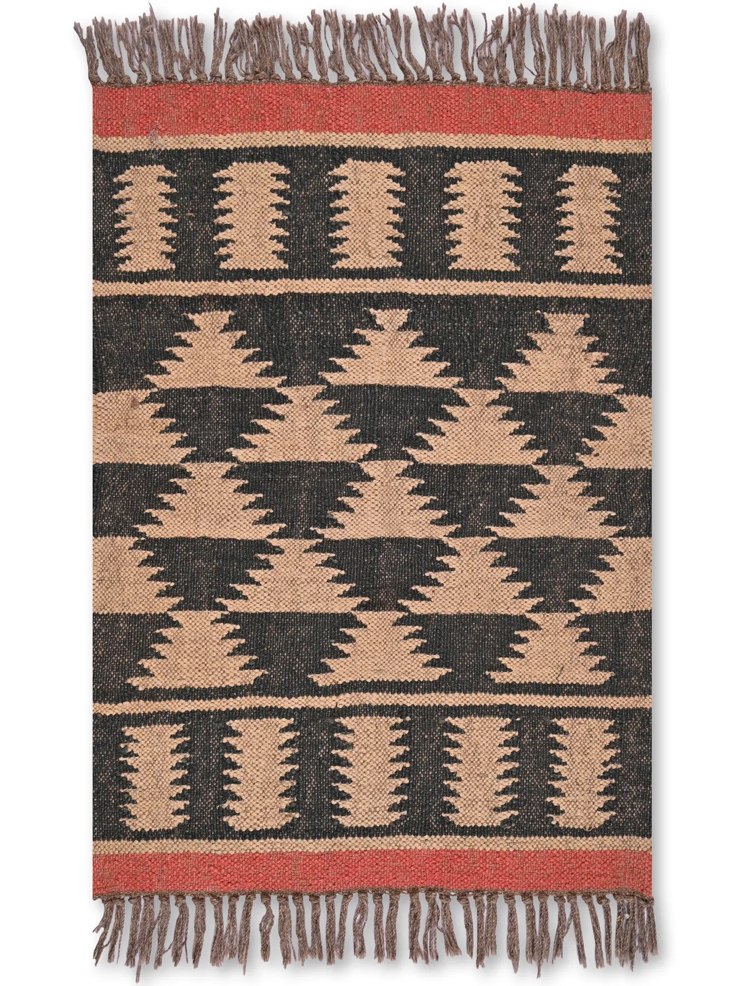 alfombras kililm pasillo 60x90 beige negro rojo necha a mano en fibras naturales