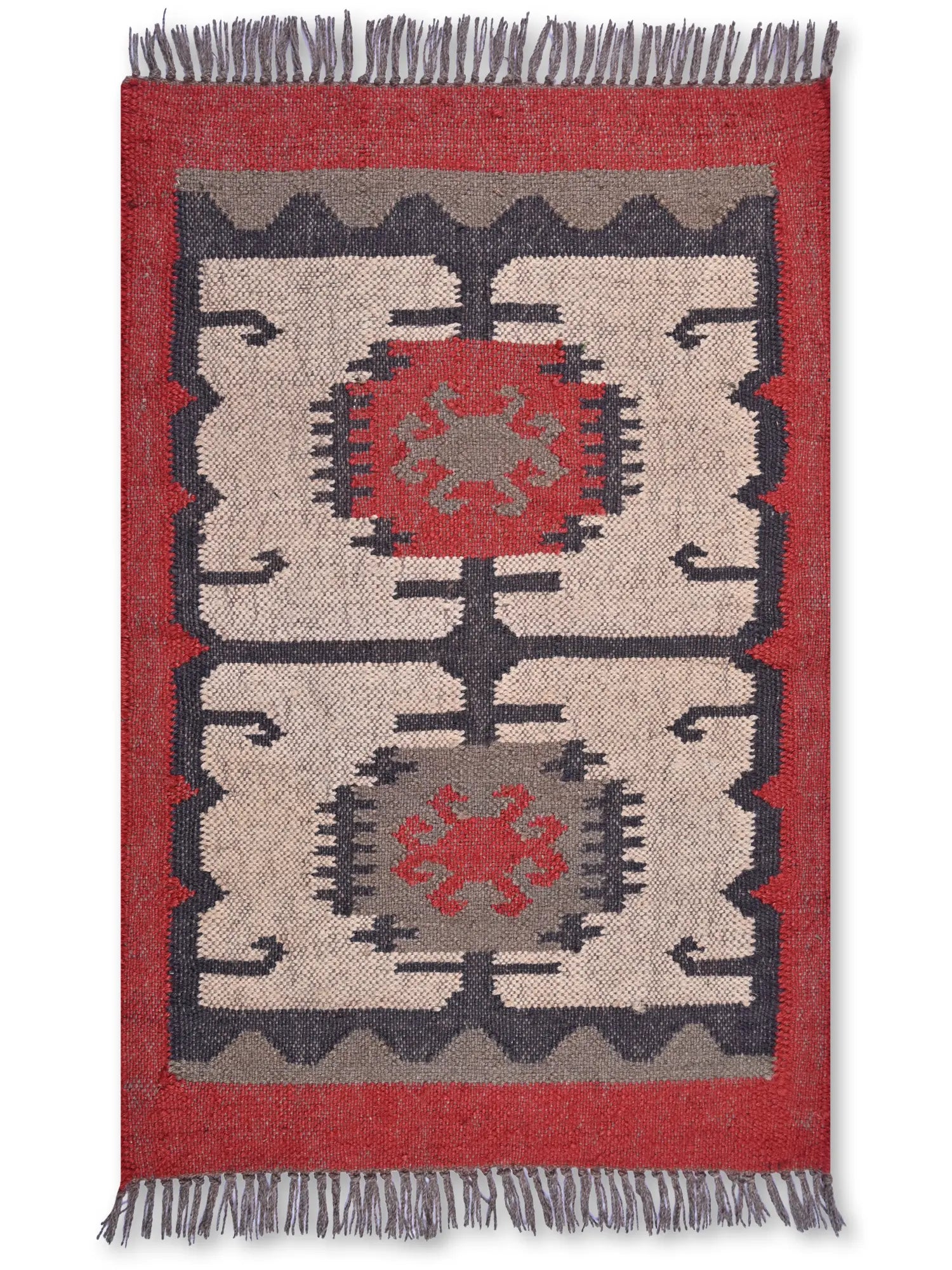 alfombras kililm pasillo 60x90 multicolor necha a mano en fibras naturales