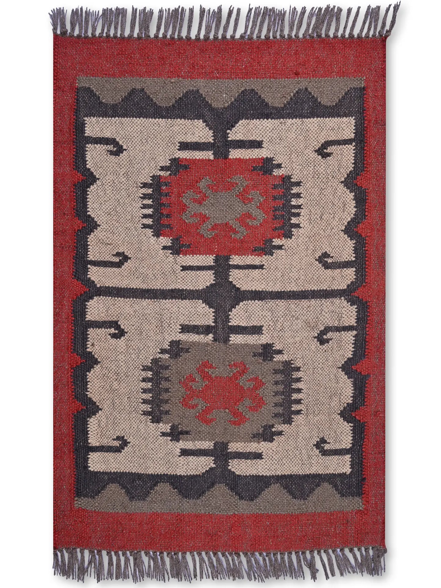 alfombras kililm pasillo 60x90 multicolor necha a mano en fibras naturales
