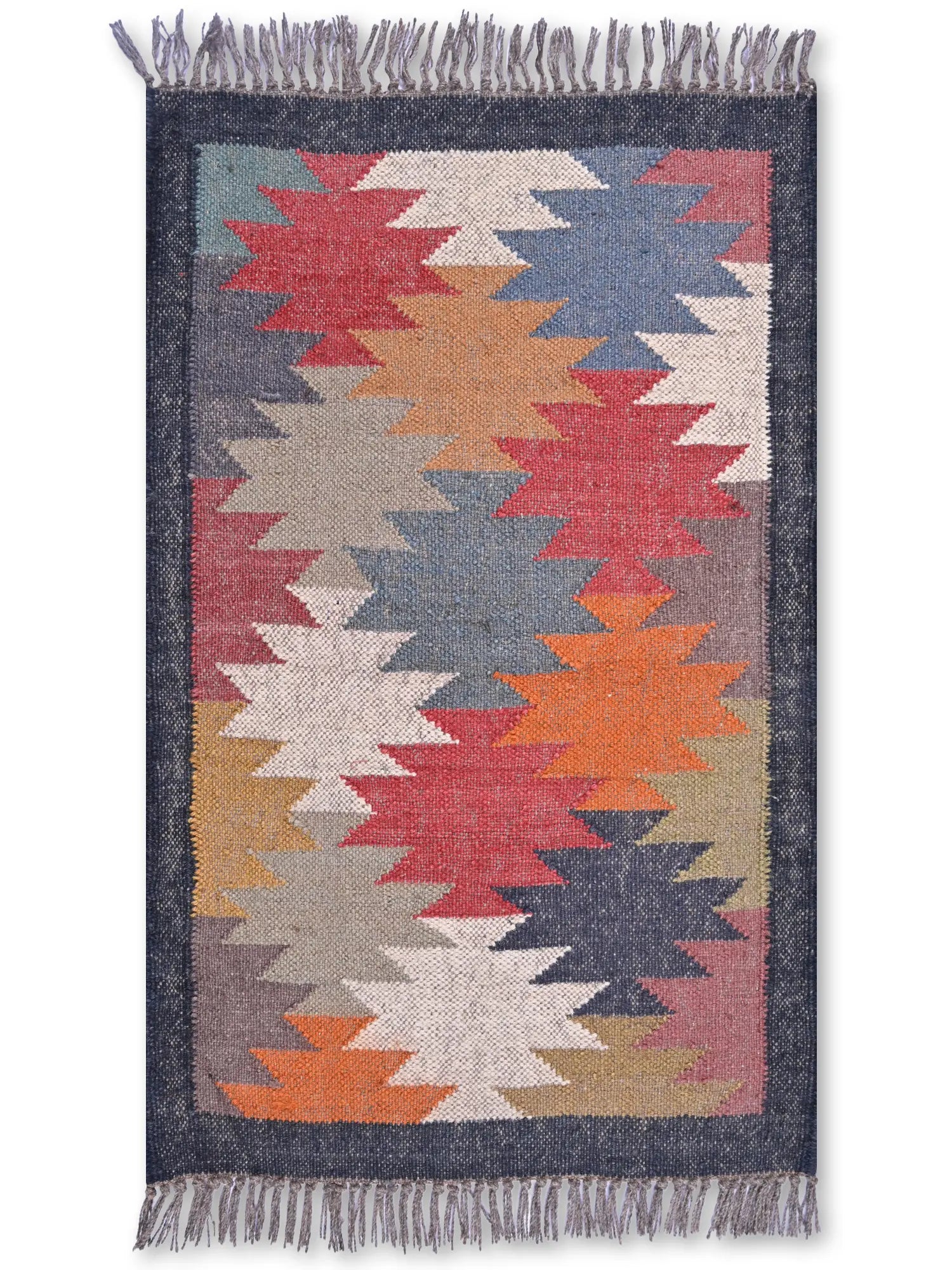 alfombras kililm pasillo 60x90 multicolor necha a mano en fibras naturales