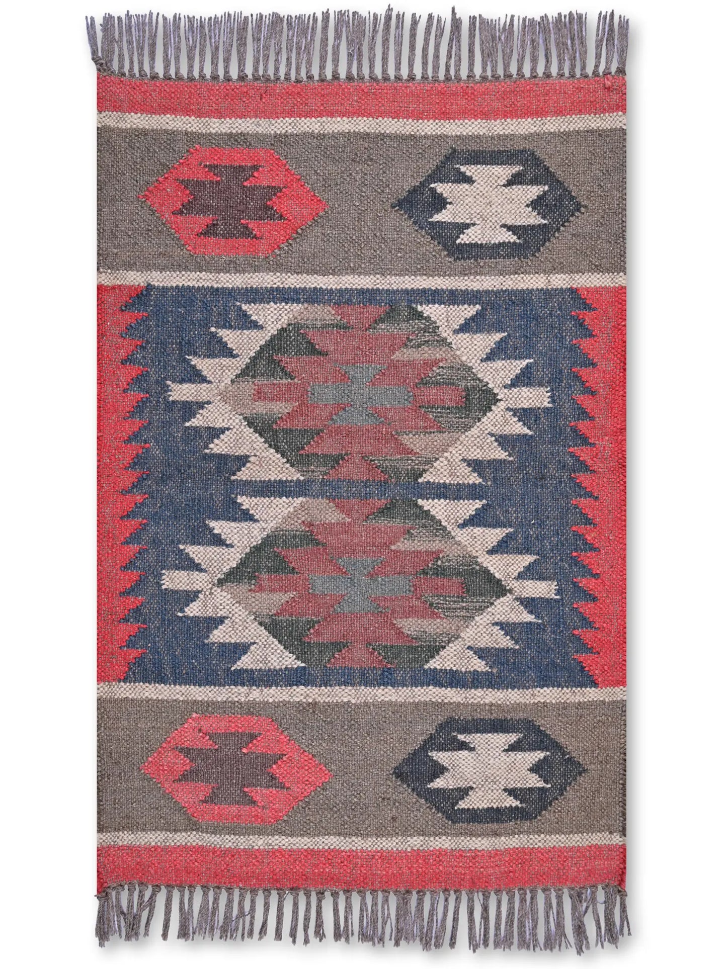 alfombras kililm pasillo 60x90 multicolor necha a mano en fibras naturales