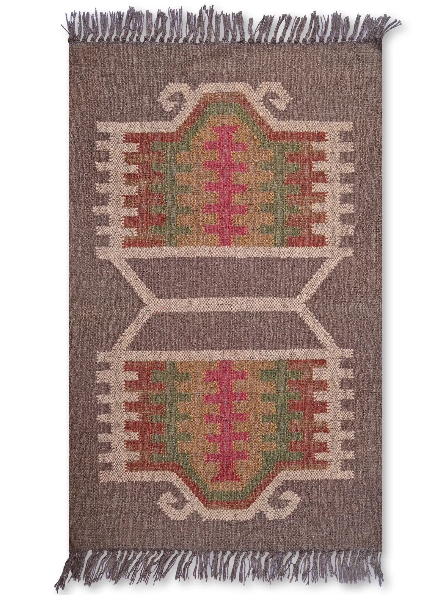 alfombras kililm pasillo 60x90 multicolor necha a mano en fibras naturales
