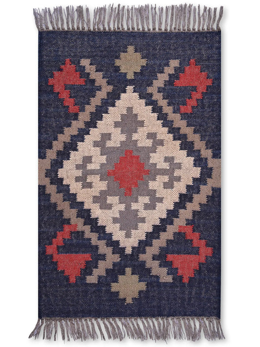 alfombras kililm pasillo 60x90  multicolor necha a mano en fibras naturales