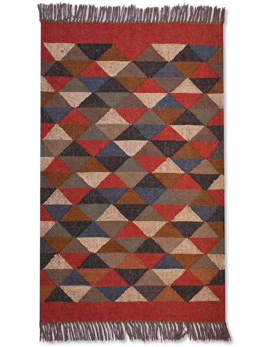 alfombras kililm pasillo 75x120  multicolor necha a mano en fibras naturales