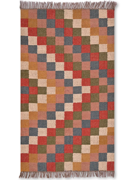 alfombras kililm pasillo 90x150 multicolor necha a mano en fibras naturales
